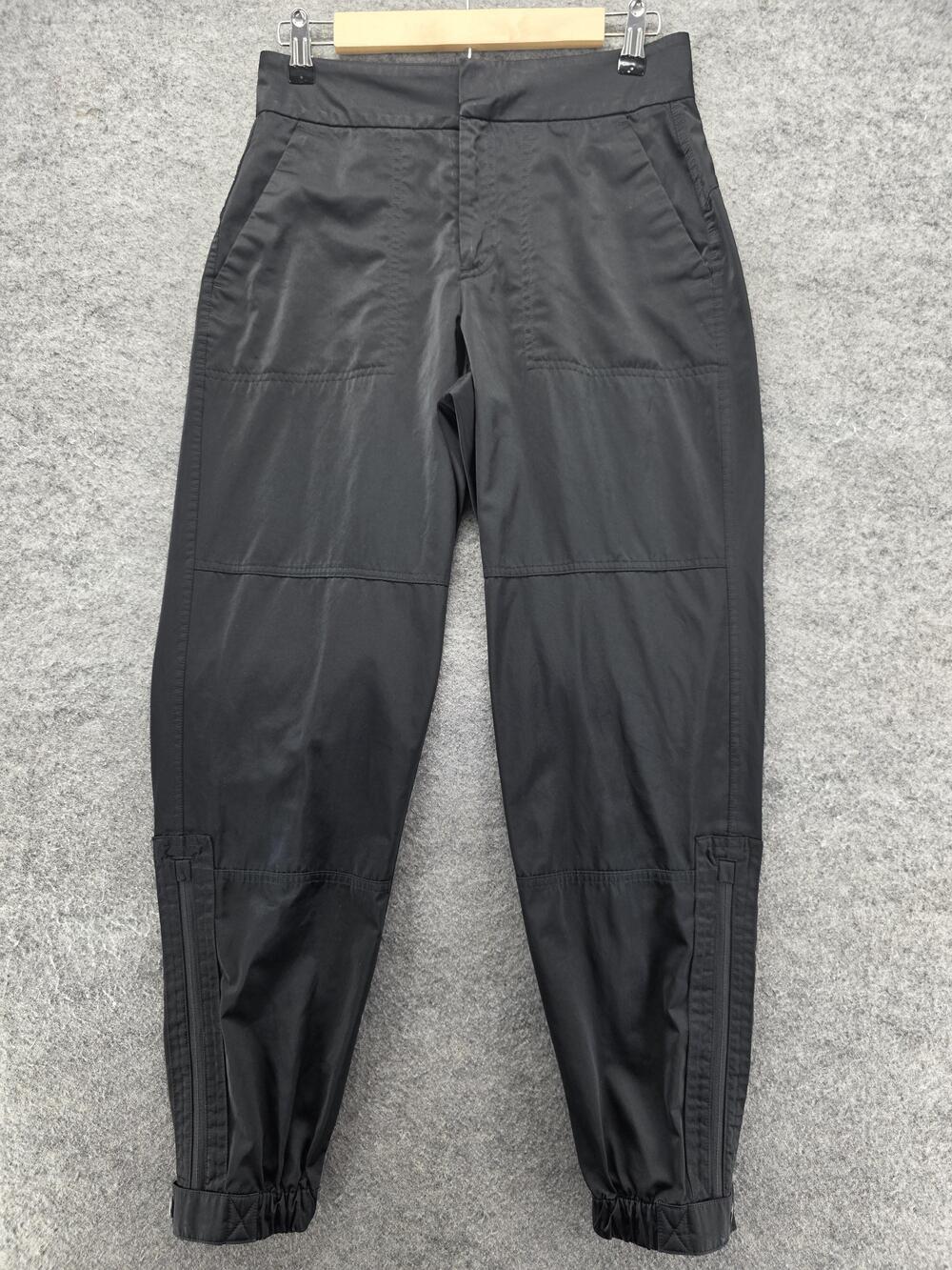 Athleta Pants Womens 0 Black Jogger Ankle Zip Elastic Cuff Lightweight
